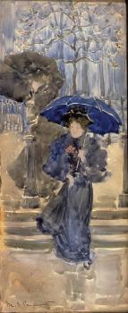 Maurice Brazil Prendergast : Ladies in the Rain